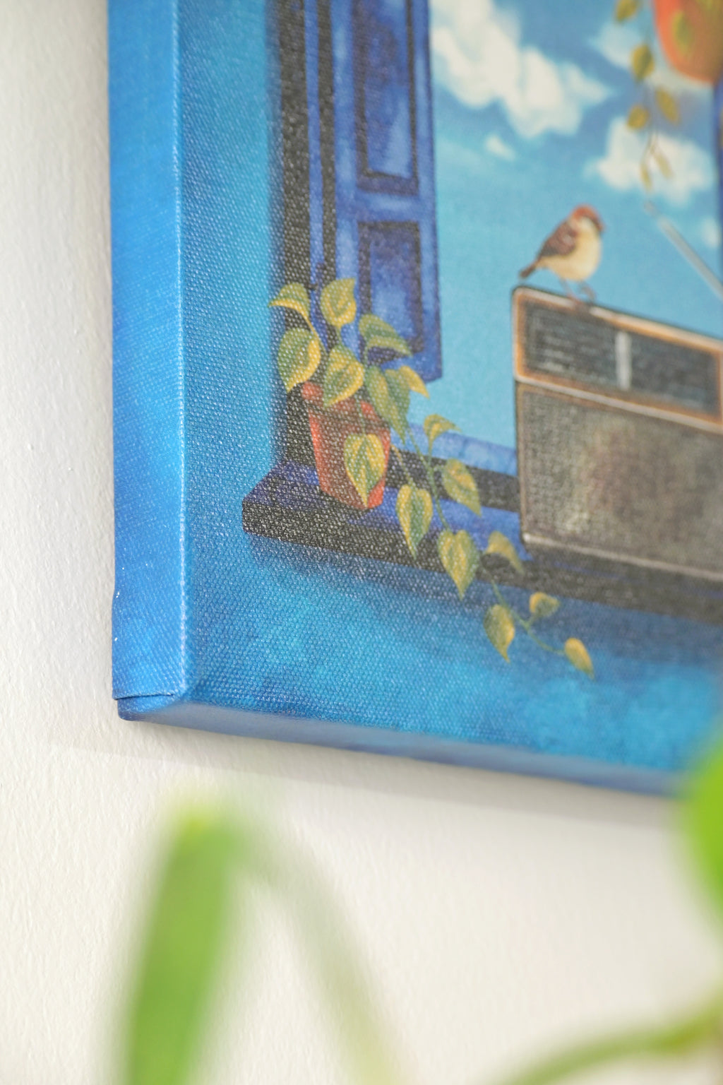 Sparrows gather as the radio plays 🌼