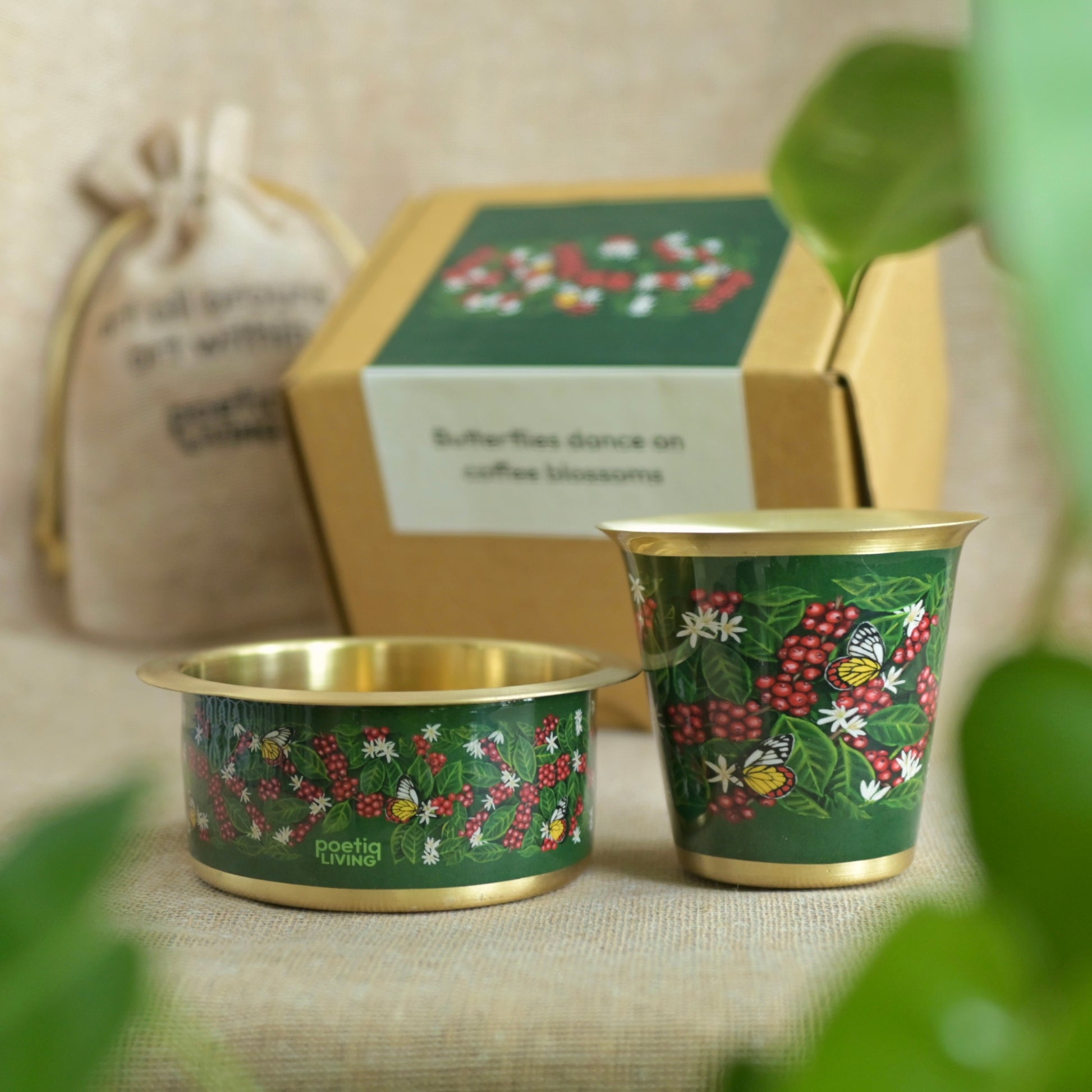 Butterflies dance on coffee blossoms