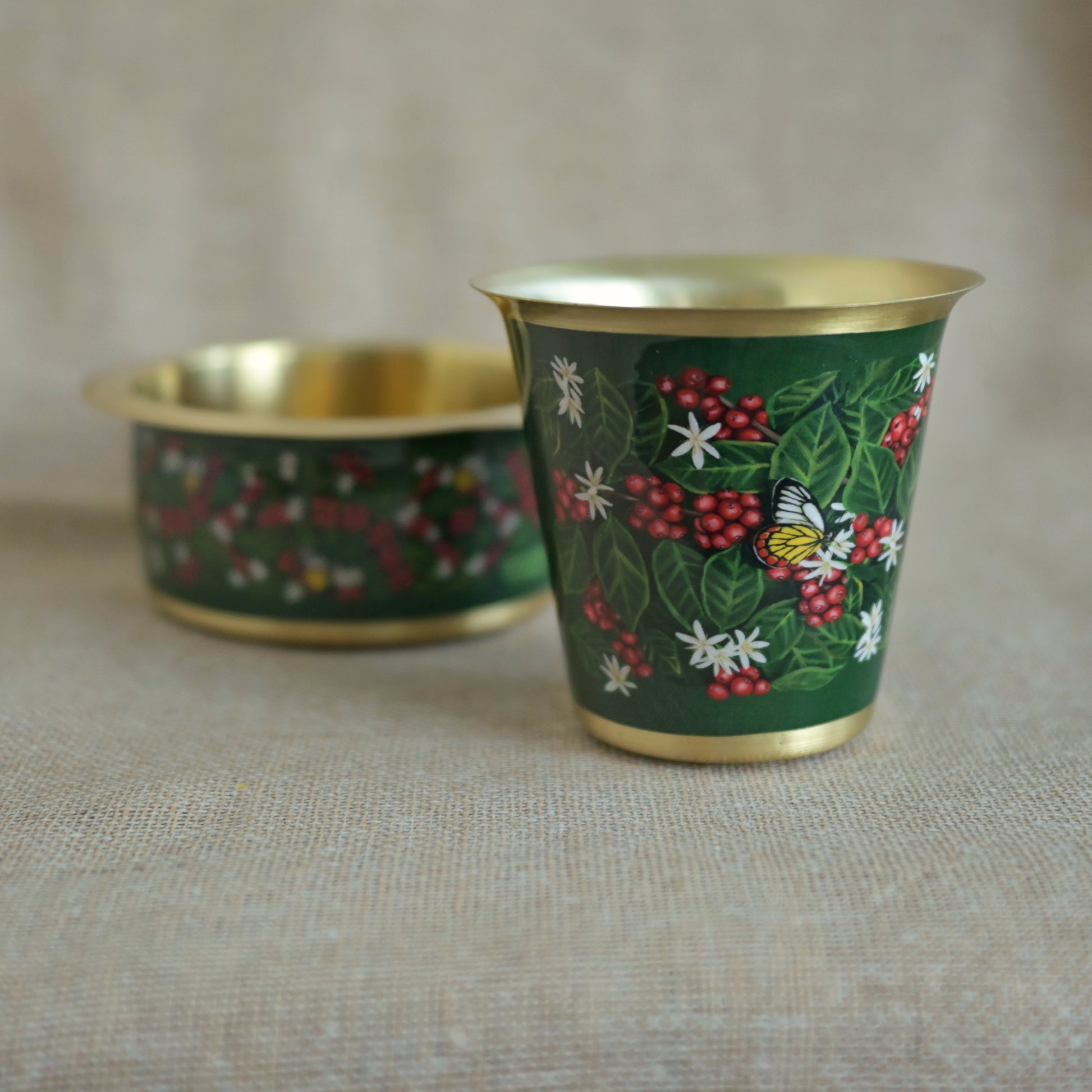 Butterflies dance on coffee blossoms