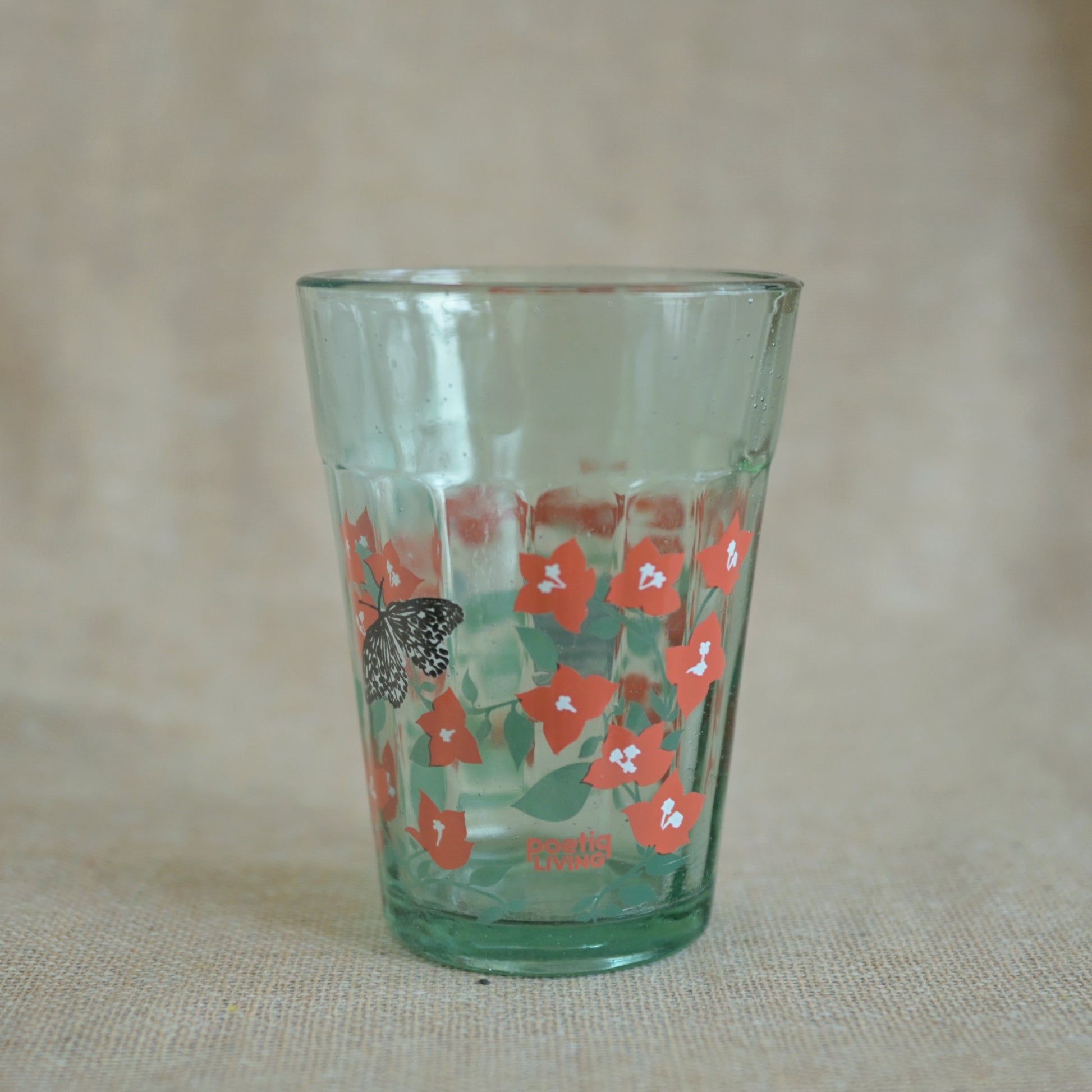 Bougainvillea blooms kissing butterflies