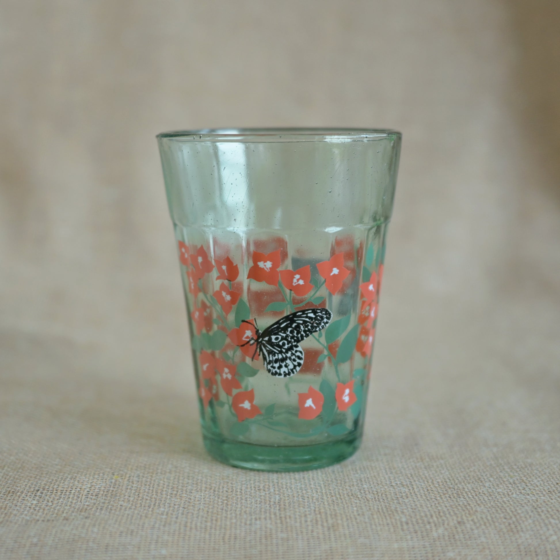 Bougainvillea blooms kissing butterflies