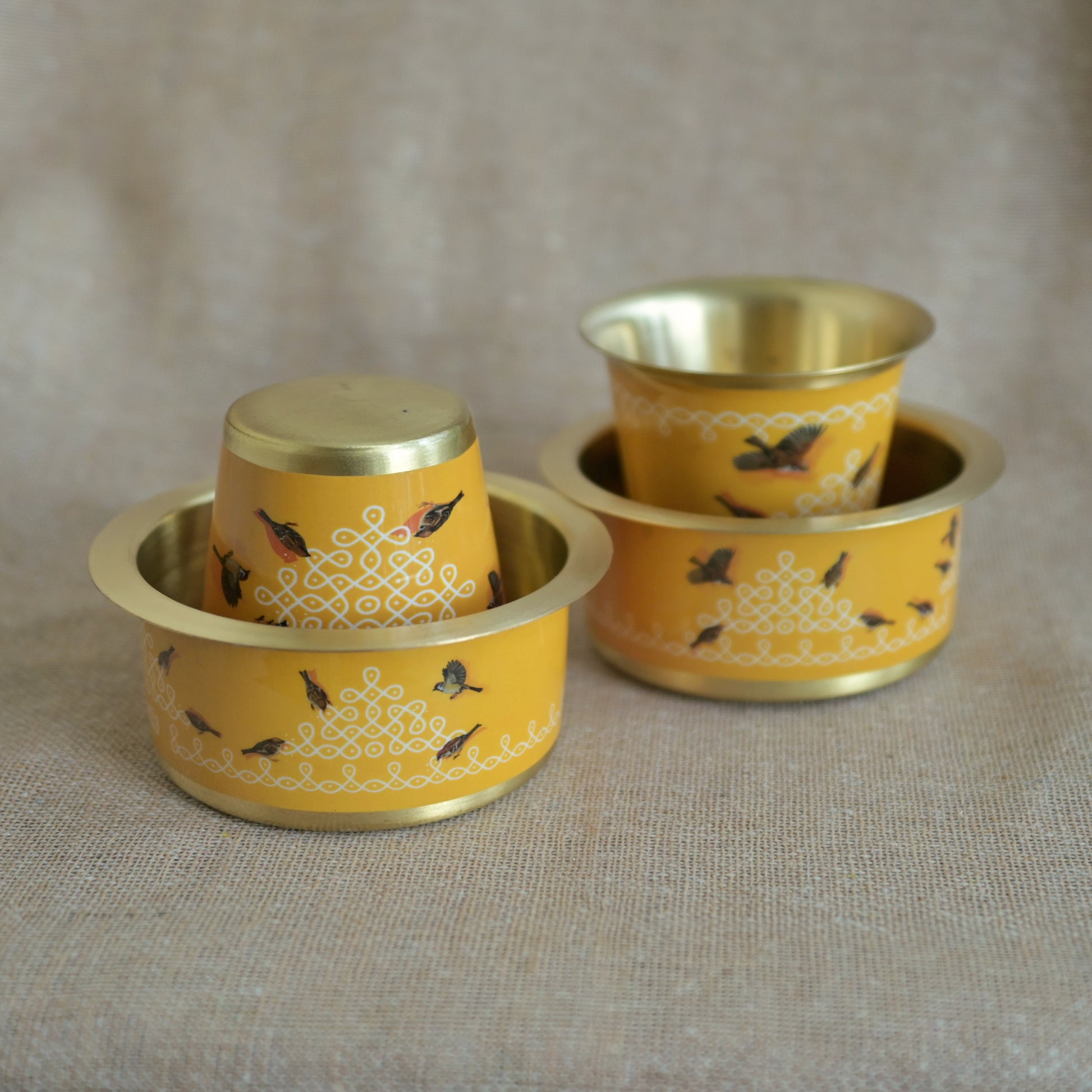 Kolam mornings with feathered guests